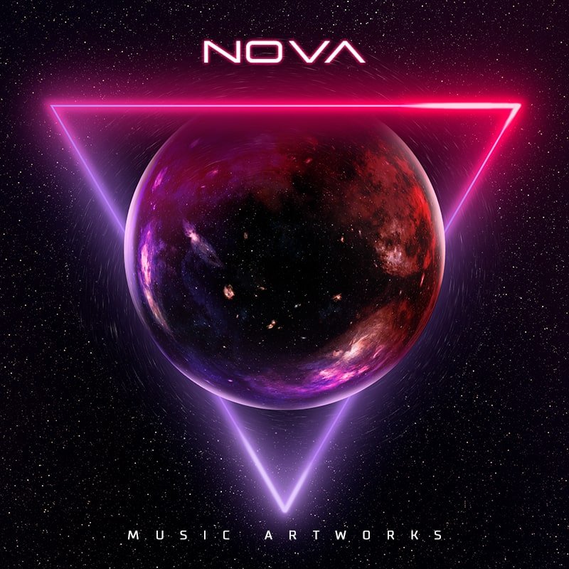 Nova Dark EDM Music Cover Art PreMade Album Artworks