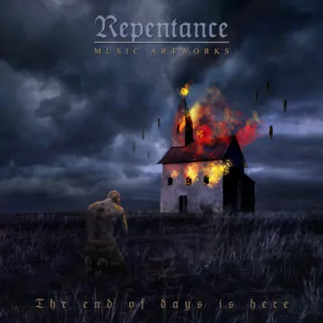 Repentance war album cover art dark metal design